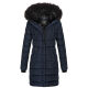Navahoo Lotusblüte Princess ladies long winter quilted jacket Navy-Gr.XS