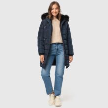 Navahoo Lotusblüte Princess ladies long winter quilted jacket Navy-Gr.L