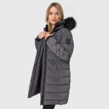 Navahoo Lotusblüte Princess Damen lange Winter Steppjacke Anthr.-Gr.M