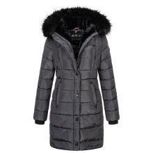Navahoo Lotusblüte Princess Damen lange Winter Steppjacke Anthr.-Gr.M