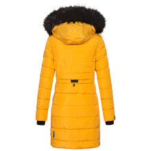 Navahoo Lotusblüte Princess ladies long winter quilted jacket Gelb-Gr.XS