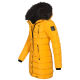 Navahoo Lotusblüte Princess ladies long winter quilted jacket Gelb-Gr.XS