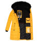 Navahoo Lotusblüte Princess ladies long winter quilted jacket Gelb-Gr.XS