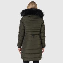Navahoo Lotusblüte Princess ladies long winter quilted jacket Olive-Gr.XS