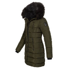 Navahoo Lotusblüte Princess Damen lange Winter Steppjacke Olive-Gr.XL
