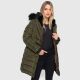 Navahoo Lotusblüte Princess Damen lange Winter Steppjacke Olive-Gr.XL
