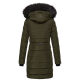 Navahoo Lotusblüte Princess Damen lange Winter Steppjacke Olive-Gr.XL