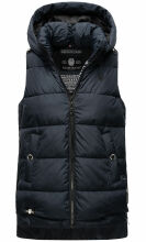 Marikoo Zarinaa Damen Weste Steppweste Ärmellose Jacke Navy-Gr.XL