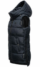 Marikoo Zarinaa Damen Weste Steppweste Ärmellose Jacke Navy-Gr.XL