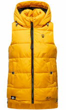 Marikoo Zarinaa Damen Weste Steppweste Ärmellose Jacke Gelb-Gr.XS
