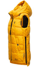 Marikoo Zarinaa Damen Weste Steppweste Ärmellose Jacke Gelb-Gr.XL