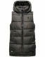Marikoo Zarinaa Damen Weste Steppweste Ärmellose Jacke Anthrazit-Gr.XS