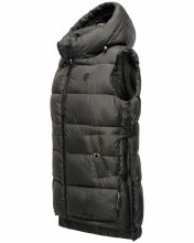 Marikoo Zarinaa Damen Weste Steppweste Ärmellose Jacke Anthrazit-Gr.XL