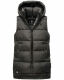 Marikoo Zarinaa Damen Weste Steppweste Ärmellose Jacke Anthrazit-Gr.XL