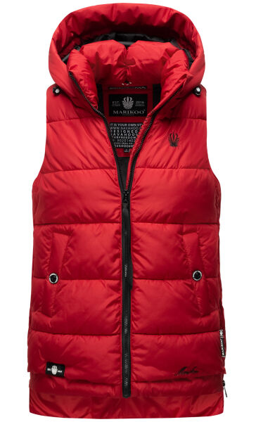 Marikoo Zarinaa Damen Weste Steppweste Ärmellose Jacke Rot-Gr.XL