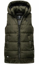 Marikoo Zarinaa ladies vest quilted sleeveless jacket Olive-Gr.XS