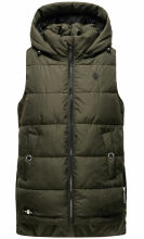 Marikoo Zarinaa ladies vest quilted sleeveless jacket Olive-Gr.XS