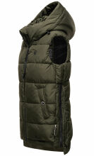 Marikoo Zarinaa ladies vest quilted sleeveless jacket Olive-Gr.XS