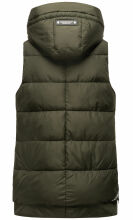 Marikoo Zarinaa ladies vest quilted sleeveless jacket Olive-Gr.XS