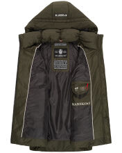 Marikoo Zarinaa Damen Weste Steppweste Ärmellose Jacke Olive-Gr.XL