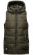 Marikoo Zarinaa Damen Weste Steppweste Ärmellose Jacke Olive-Gr.XL