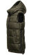 Marikoo Zarinaa Damen Weste Steppweste Ärmellose Jacke Olive-Gr.XL