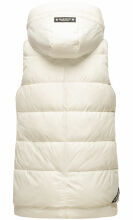 Marikoo Zarinaa Damen Weste Steppweste Ärmellose Jacke Weiss-Gr.XL