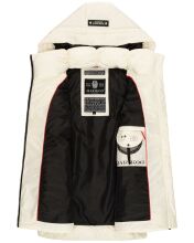 Marikoo Zarinaa Damen Weste Steppweste Ärmellose Jacke Weiss-Gr.XL