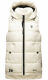 Marikoo Zarinaa Damen Weste Steppweste Ärmellose Jacke Weiss-Gr.XL