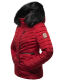 Navahoo Wisteriaa Damen Winter Steppjacke mit Kapuze und Fellkragen Rot XS - Gr. 34