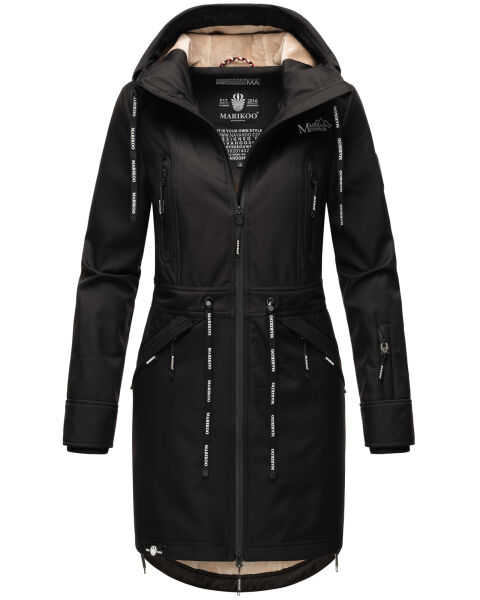 Marikoo Racquellee Damen Softshell Jacke Schwarz-Gr.XXL