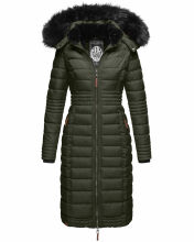 Navahoo Umay Damen lange Winterjacke mit Fellkragen...