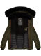 Navahoo Melikaa Damen Winterjacke mit Kunstfellkragen & Kapuze Olive-Gr.XS