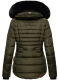 Navahoo Melikaa ladies winter jacket with faux fur collar & hood Olive-Gr.S