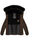 Navahoo Melikaa Damen Winterjacke mit Kunstfellkragen & Kapuze Chocolate-Gr.XS