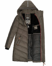 Marikoo Armasa lange Damen Winter Steppjacke Anthrazit Größe XS - Gr. XS