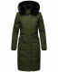 Navahoo Fahmiyaa Damen lange Winterjacke mit Kapuze Olive XS - Gr. 34