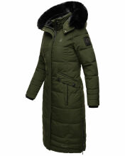 Navahoo Fahmiyaa ladies long hooded winter jacket Olive-Gr.XL