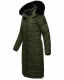 Navahoo Fahmiyaa Damen lange Winterjacke mit Kapuze Olive XXL - Gr. 44