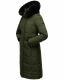 Navahoo Fahmiyaa Damen lange Winterjacke mit Kapuze Olive XXL - Gr. 44