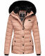 Navahoo Milianaa winter jacket quilted jacket lined hood faux fur Rosa Größe XS - Gr. 34