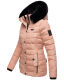 Navahoo Milianaa winter jacket quilted jacket lined hood faux fur Rosa Größe XS - Gr. 34
