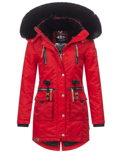 Navahoo Mangala Princess Damen Winter Parka Jacke TeddyfellRot-Gr.XS