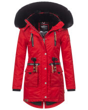 Navahoo Mangala Princess Damen Winter Parka Jacke TeddyfellRot-Gr.XS