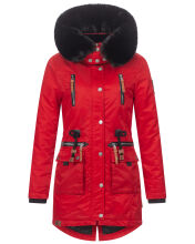Navahoo Mangala Princess Damen Winter Parka Jacke TeddyfellRot-Gr.XS
