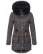 Navahoo Mangala Princess Damen Winter Parka Jacke TeddyfellAnthra-Gr.XS