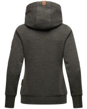 Navahoo Damen Sweatshirt Hoodie mit Kapuze Dark Grey Melange Größe XS - Gr. 34