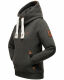 Navahoo Damen Sweatshirt Hoodie mit Kapuze Dark Grey Melange Größe XS - Gr. 34