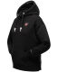 Navahoo Goldfee Damen Sweater mit Kapuze Pullover Sweatshirt Schwarz-Gr.XL