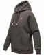 Navahoo Goldfee Damen Sweater mit Kapuze Pullover Sweatshirt Dunkelgrau-Gr.XL